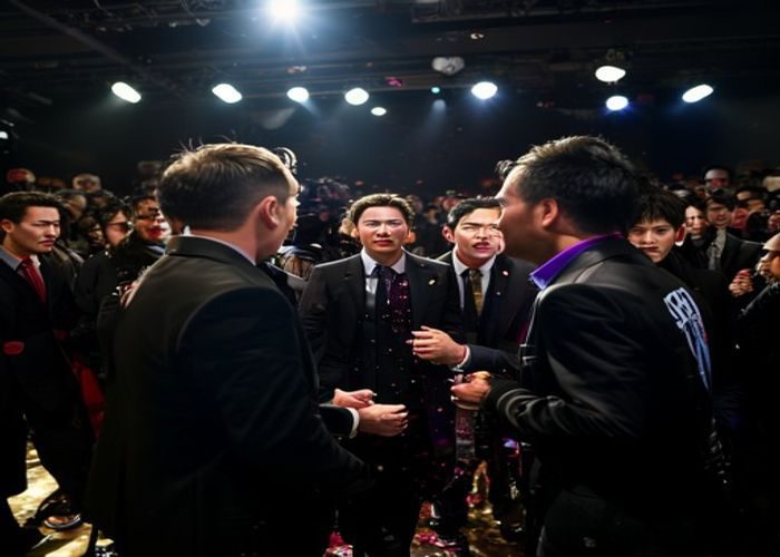 娱乐圈知名导演与演员在颁奖典礼后台发生激烈争执，黑料网不打烊独家记录现场混乱局面，金色聚光灯下人心惶惶
